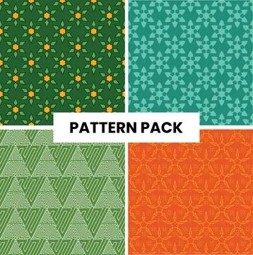 Assorted Seamless Pattern Designs for Backgrounds Illustrazione stock