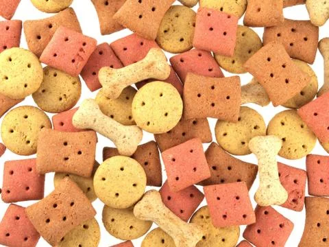 Assorted shaped dog biscuits Stock Photos