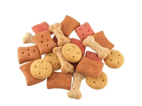 Assorted shaped dog biscuits Stock Photos