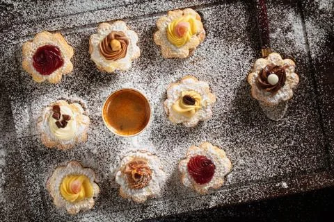 Assorted small cookies . Stock Photos