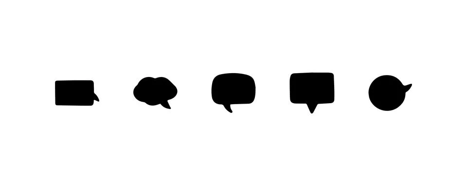 Assorted Speech Bubble. Vector icon. Stock Illustration