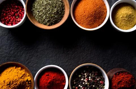 Assorted spices Stock Photos