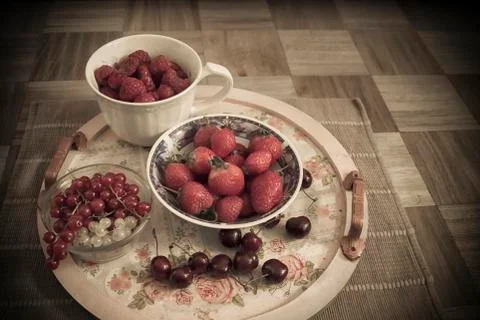 Assorted Summer Fruit Stock Photos