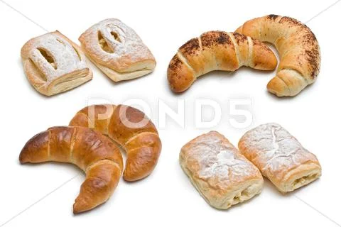 Assorted sweet baked products Stock Photos