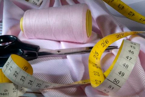 Assorted tailor tools Stock Photos