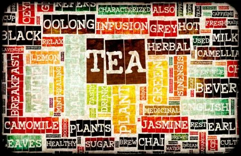 Assorted teas Stock Illustration