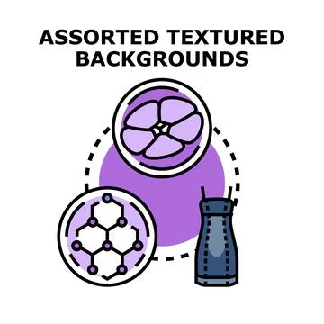 Assorted textured backgrounds concept vector illustration Stock Illustration