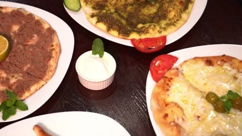 Assorted Turkish Flatbreads Video stock 319207620