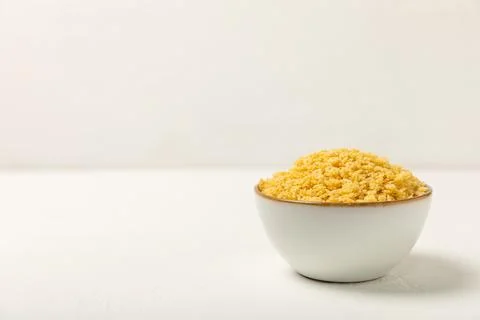 Assorted uncooked pasta in bowls Stock Photos