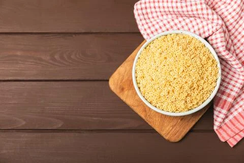 Assorted uncooked pasta in bowls Stock Photos
