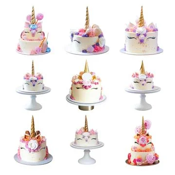 Assorted unicorn 9pc copy Stock Photos