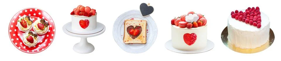 Assorted Valentine 5pc horizontal copy Stock Photos