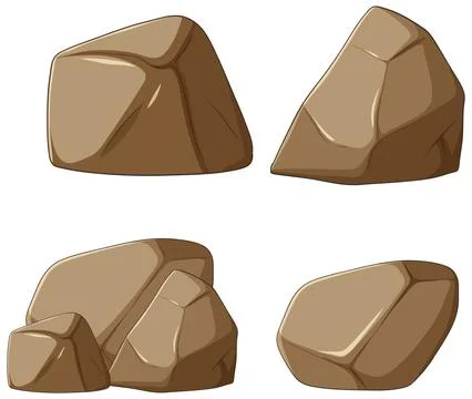 Assorted Vector Rocks Collection Stock Illustration