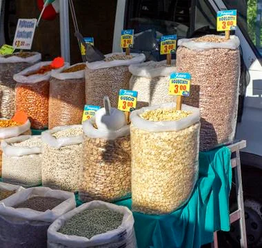 Assorted vegetables at market Stock Photos