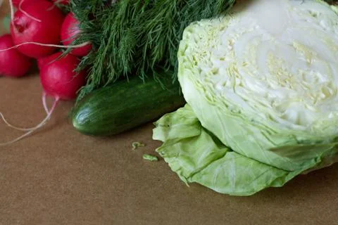 Assorted Vegetables on the Table Stock Photos
