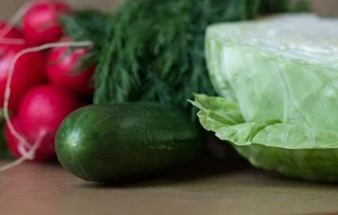 Assorted Vegetables on the Table Stock Photos