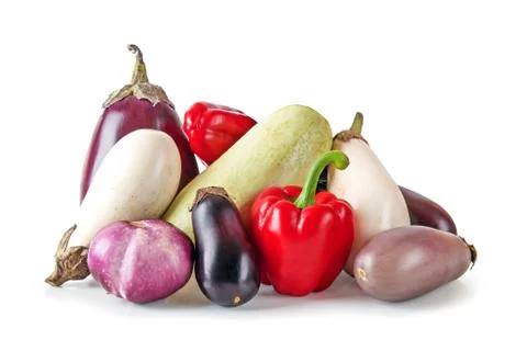 Assorted vegetables on white background Stock Photos