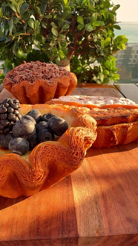 Assorted viennoiserie pastries Stock Footage 340175722