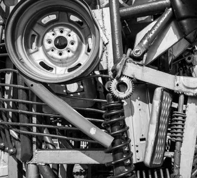 Assorted Welded Together Scrap Junk Metal Foto stock