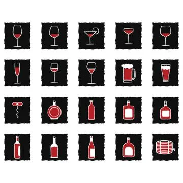 Assorted Wine Collection Stock Illustration