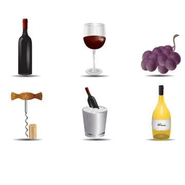 Assorted Wine Collection Stock Illustration