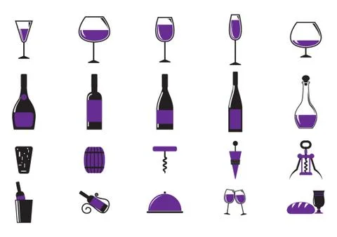 Assorted Wine Collection Stock Illustration