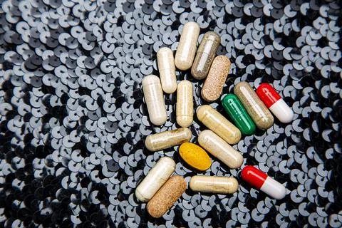 Assortement of supplement Stock-Fotos