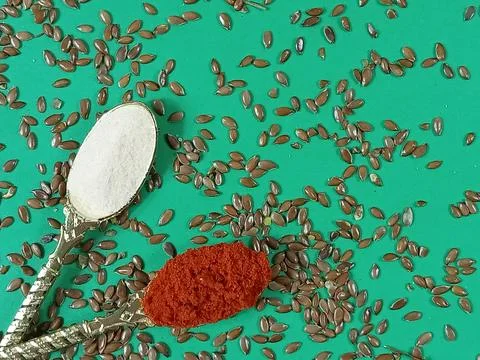 Assortment of aromatic, bright spices. Stock Photos