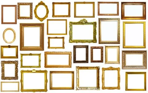 Assortment of art frames Stock Photos