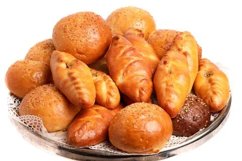 Assortment of baked bread Stock Photos