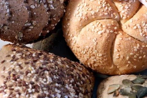 Assortment of baked bread Foto stock