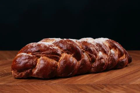 Assortment of baked bread on table Stock Photos