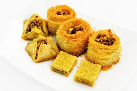 Assortment of baklava Stock Photos