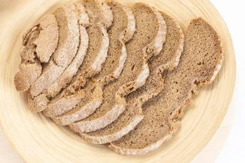 Assortment of bread on the kitchen table on a white isolated background Foto stock