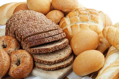 Assortment of breads Stock Photos