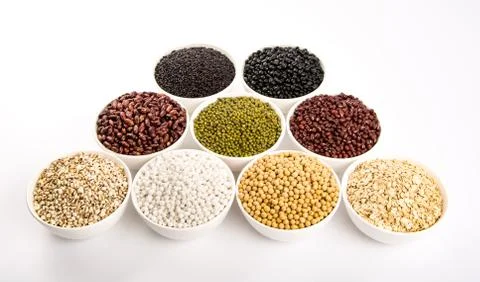 Assortment for breakfast cereals 库存照片