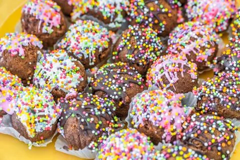 Assortment of Breakfast Donuts Stock Photos