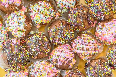 Assortment of Breakfast Donuts Stock Photos