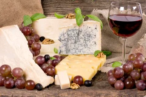 Assortment of cheese Stock Photos