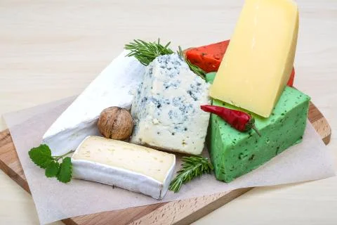 Assortment cheese Stock Photos