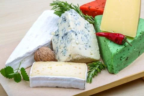 Assortment cheese Stock Photos