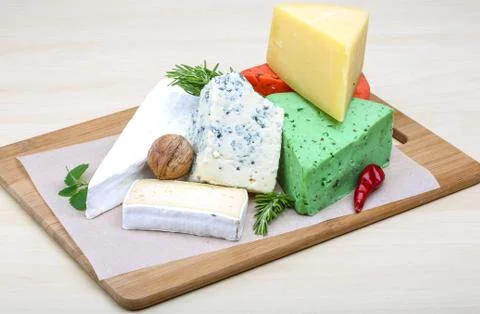 Assortment cheese Stock Photos