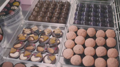 Assortment of chocolates Stock Footage 138581758