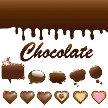 Assortment chocolates Stock Illustration