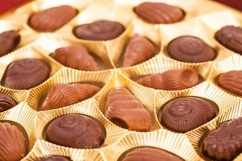 An assortment chocolates Stock Photos