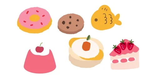 An assortment of cute desserts Stock Footage 311847559