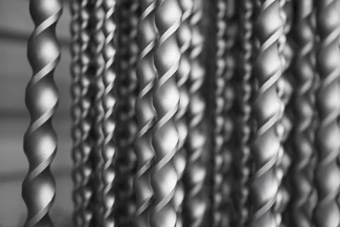 Assortment of cutting drill bits . cutting tool for industrial applications.. Stock Photos