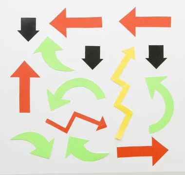 Assortment different arrows Resolution and high quality beautiful photo Foto stock