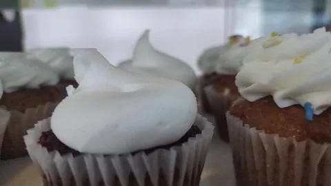 Assortment of different kinds of cup cakes  Video stock 308358867