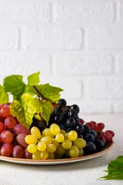 Assortment of different sort of grapes Stock Photos